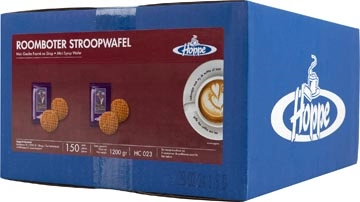 Een Hoppe stroopwafel, doos van 150 stuks koop je bij Muys Kantoor & Kado