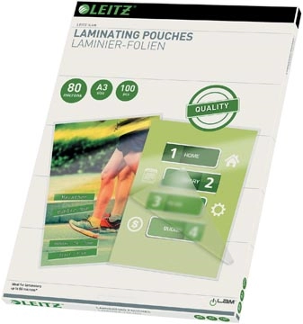 Een Leitz Ilam lamineerhoes ft A3, 160 micron (2 x 80 micron), pak van 100 stuks koop je bij best4office