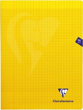 Een Clairefontaine schrift Mimesys voor ft A4+, 96 bladzijden, kaft in PP, seyès, geel koop je bij Muys Kantoor & Kado