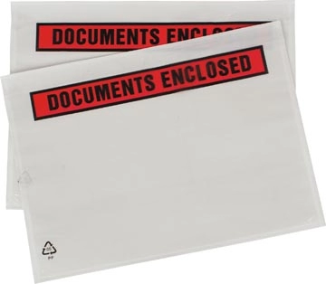 Een Paklijstenvelop Dokulops A5, ft 225 x 160 mm, doos van 1000 stuks, tekst: documents enclosed koop je bij best4office