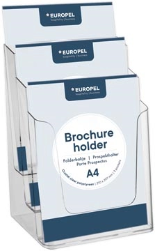 Een Europel folderhouder, 3 x ft A4 koop je bij Muys Kantoor & Kado