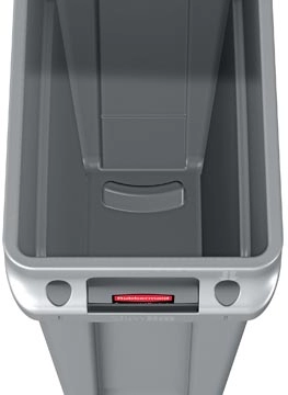 Een Rubbermaid afvalcontainer Slim Jim, 87 liter, grijs koop je bij Muys Kantoor & Kado