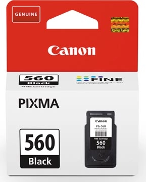 Een Canon inktcartridge PG-560, 180 pagina's, OEM 3713C001, zwart koop je bij best4office