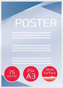 Een GBC Document lamineerhoes ft A3, 150 micron (2 x 75 micron), pak van 25 stuks koop je bij Muys Kantoor & Kado