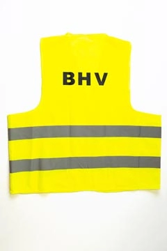 Een Fixfirst veiligheidsvest, geel, XL (volwassen), met opdruk BHV koop je bij best4office