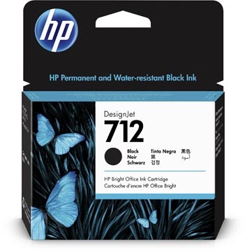 Een HP inktcartridge 712, 80 ml, OEM 3ED71A, zwart koop je bij best4office