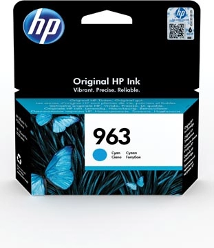 Een HP inktcartridge 963, 700 pagina's, OEM 3JA23AE, cyaan koop je bij best4office