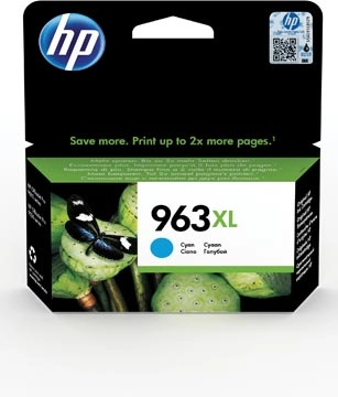 Een HP inktcartridge 963XL, 1.600 pagina's, OEM 3JA27AE, cyaan koop je bij best4office