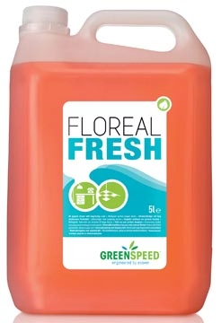 Een Greenspeed geconcentreerde allesreiniger Floreal Fresh, bloemenparfum, flacon van 5 liter koop je bij Muys Kantoor & Kado