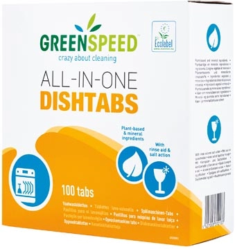 Een Greenspeed All-In-One vaatwastabletten 3 in 1 werking, 100 stuks, 1.8 kg koop je bij Muys Kantoor & Kado