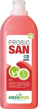 Een Greenspeed Probio San sanitairreiniger, fles van 1 l koop je bij best4office