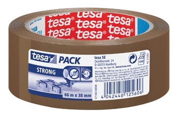 Een Tesa verpakkingsplakband Strong, ft 38 mm x 66 m, PP, bruin koop je bij Muys Kantoor & Kado