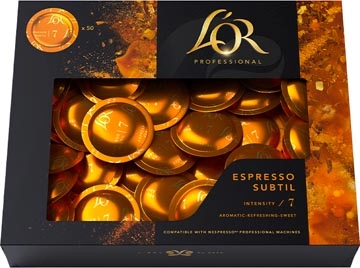 Een Douwe Egberts L'or professional discs Intensity 7, Espresso Subtil, pak van 50 discs koop je bij Muys Kantoor & Kado