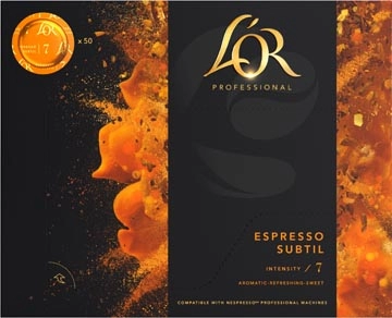 Een Douwe Egberts L'or professional discs Intensity 7, Espresso Subtil, pak van 50 discs koop je bij Muys Kantoor & Kado