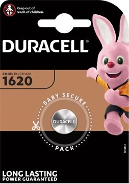 Een Duracell knoopcel Specialty Electronics CR1620, blister van 1 stuk koop je bij Muys Kantoor & Kado