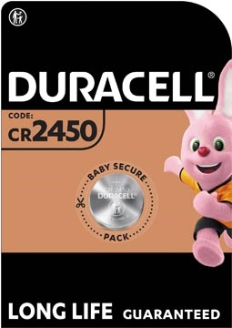 Een Duracell knoopcel Specialty Electronics CR2450, blister van 1 stuk koop je bij Muys Kantoor & Kado