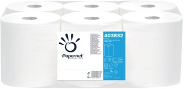 Een Papernet papieren handdoeken Maxi Centerfeed, 2-laags, 108 m, 450 vel, pak van 6 rollen koop je bij Muys Kantoor & Kado