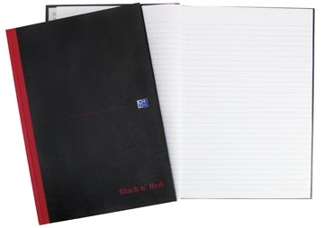 Een Oxford BLACK N' RED gebonden boek, 192 bladzijden, ft A4, gelijnd koop je bij best4office