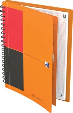 Een Oxford INTERNATIONAL meetingbook connect, stevige kartonnen kaft oranje, 160 bladzijden,ft B5, gelijnd koop je bij best4office