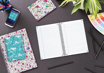 Een Oxford Floral hardcover spiraalschrift, ft A5, 60 vel, gelijnd, 3 geassorteerde designs koop je bij best4office