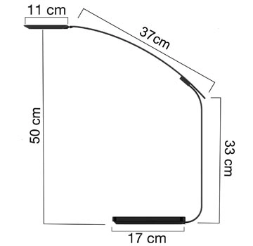 Een Unilux bureaulamp Timelight, zwart koop je bij Muys Kantoor & Kado