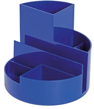 Een MAUL bureauorganizer pennenbak Roundbox Ø14x12.5cm, 7-vaks, 85% gerecycled kunststof blauw koop je bij best4office