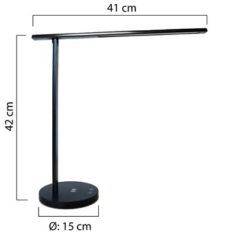 Een Unilux bureaulamp Diva, zwart koop je bij best4office