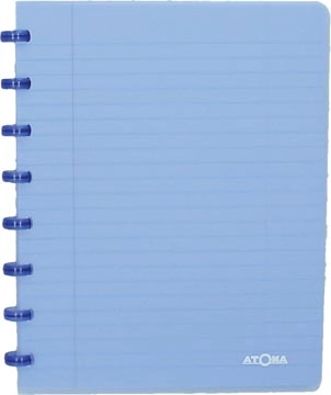 Een Atoma Trendy schrift, ft A5, 144 bladzijden, gelijnd, transparant blauw koop je bij Muys Kantoor & Kado