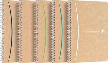 Een Oxford Touareg spiraalschrift, 180 bladzijden, ft A5, gelijnd, geassorteerde kleuren koop je bij Muys Kantoor & Kado