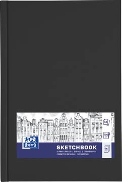 Een Oxford "Sketchbook" dummyboek, 96 vel, 100 g/m², ft A6, zwart koop je bij best4office