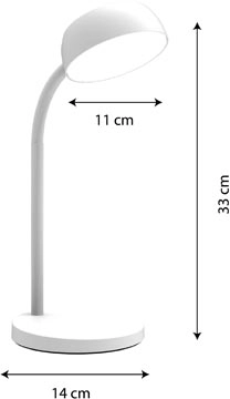 Een Unilux bureaulamp Tamy, LED, wit koop je bij Muys Kantoor & Kado