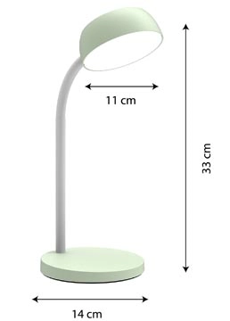 Een Unilux bureaulamp Tamy, LED, groen koop je bij Muys Kantoor & Kado