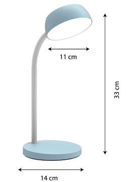 Een Unilux bureaulamp Tamy, LED, blauw koop je bij Muys Kantoor & Kado