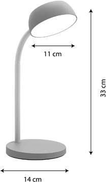 Een Unilux bureaulamp Tamy, LED, grijs koop je bij Muys Kantoor & Kado