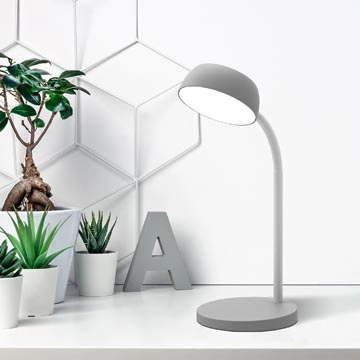 Een Unilux bureaulamp Tamy, LED, grijs koop je bij Muys Kantoor & Kado