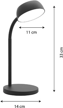 Een Unilux bureaulamp Tamy, LED, zwart koop je bij Muys Kantoor & Kado