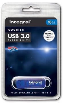 Een Integral COURIER USB stick 3.0, 16 GB koop je bij best4office