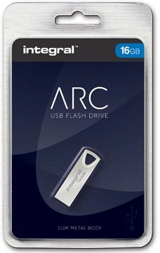 Een Integral ARC USB stick 2.0, 16 GB, zilver koop je bij best4office