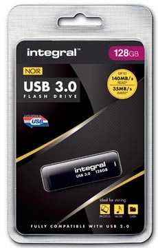 Een Integral USB stick 3.0, 128 GB, zwart koop je bij best4office