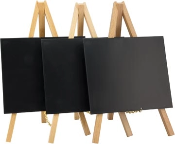 Een Securit tafelkrijtbord Mini, ft 24 x 15 cm, beuk, pak van 3 koop je bij best4office