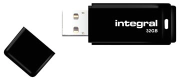 Een Integral USB 2.0 stick, 32 GB, zwart koop je bij Muys Kantoor & Kado