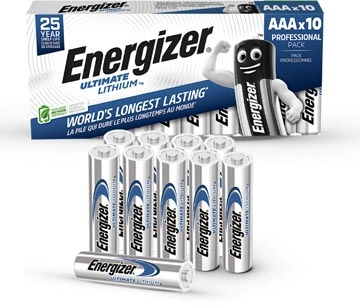 Een Energizer batterijen Ultimate Lithium AAA/L92, pak van 10 stuks koop je bij Muys Kantoor & Kado