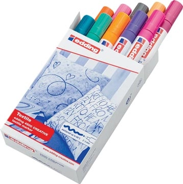 Een Edding textielstift 4500, set van 10 stuks in geassorteerde trendy kleuren koop je bij best4office