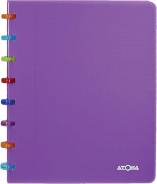 Een Atoma Tutti Frutti schrift, ft A5, 144 bladzijden, commercieel geruit, transparant paars koop je bij best4office