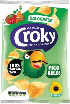 Een Croky chips bolognese, zakje van 100 g koop je bij Muys Kantoor & Kado