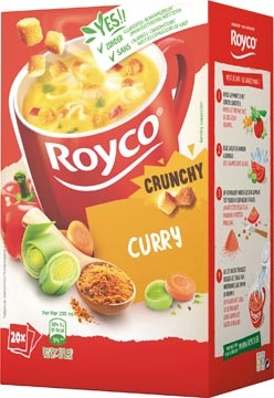 Een Royco Minute Soup curry met croutons, pak van 20 zakjes koop je bij best4office