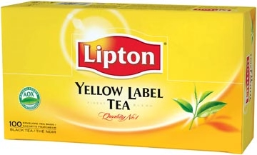 Een Lipton thee, Yellow Label Tea, pak van 100 zakjes koop je bij Muys Kantoor & Kado