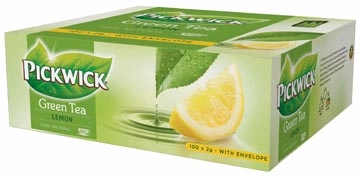 Een Pickwick thee, green tea lemon, pak van 100 stuks koop je bij Muys Kantoor & Kado