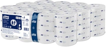 Een Tork papier toilette Optiserve Coreless, 2-laags, 820 vellen, systeem T7, wit, pak van 24 rollen koop je bij Muys Kantoor & Kado