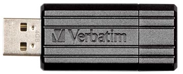 Een Verbatim PinStripe USB 2.0 stick, 16 GB, zwart koop je bij best4office